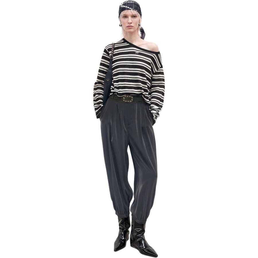 KARL LAGERFELD / Karl Lagerfeld Jeans Casual Pants Women's Black Moderate Cuffed Pants