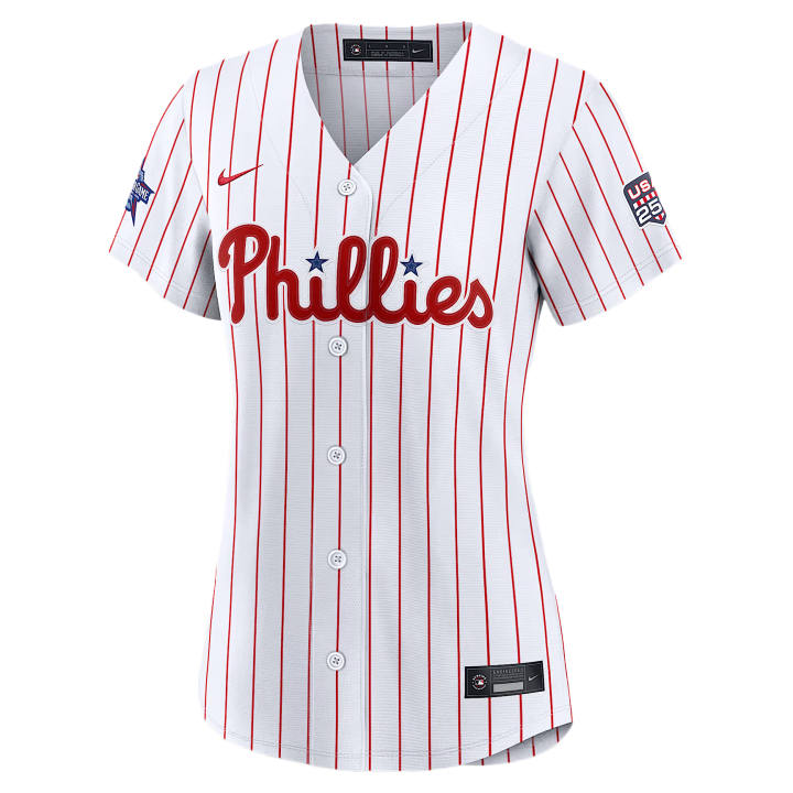 Nike Nike X MLB Baseball Jerseys Women's White V Neck Moderate