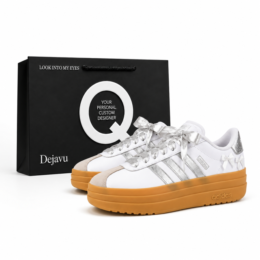 Adidas Adidas VL Court Bold German Army Trainers Women's Low Top White/Silver