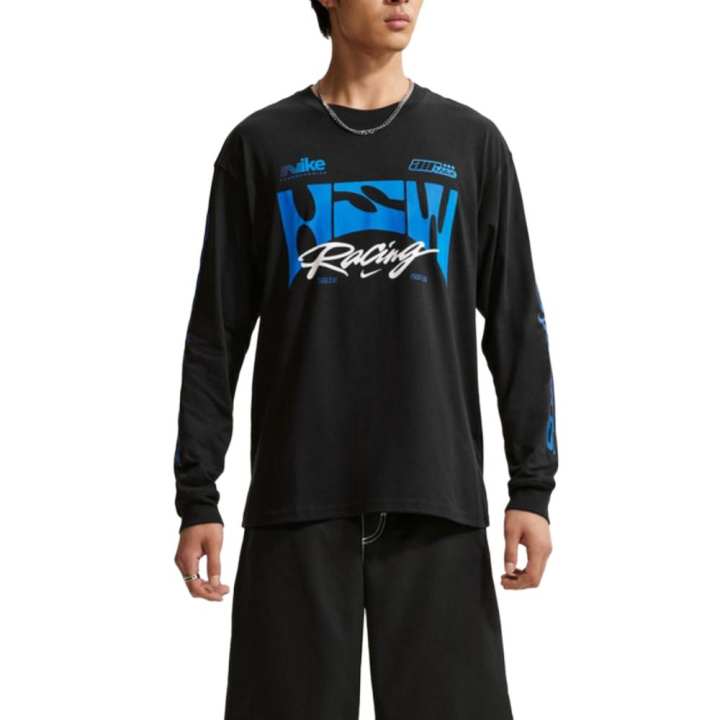 Nike Nike Swoosh T Shirts Unisex Black Crew Neck