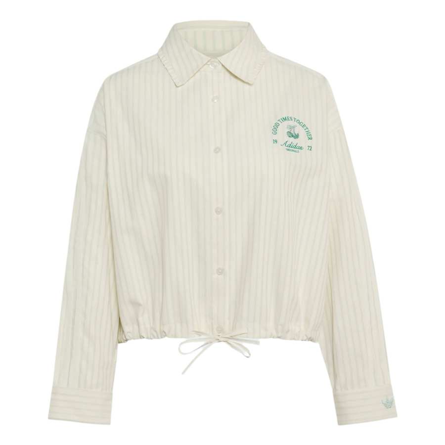 Adidas Originals Shirts Women's Jade White Lapel Moderate