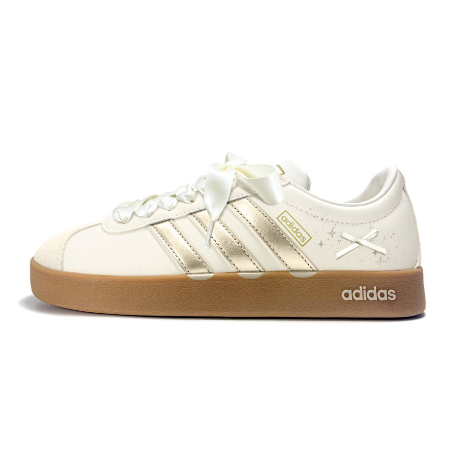 Adidas Adidas VL COURT 2.0 German Army Trainers Women's Low Top White & Brown & Gold Multicolor