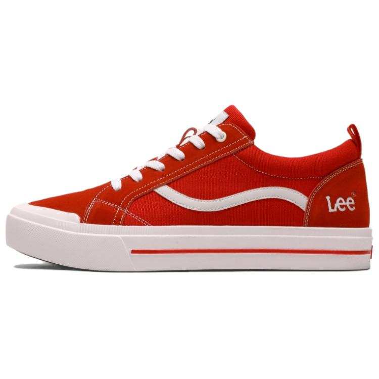 Lee Lee Skateboard Shoes Unisex Low Top Red