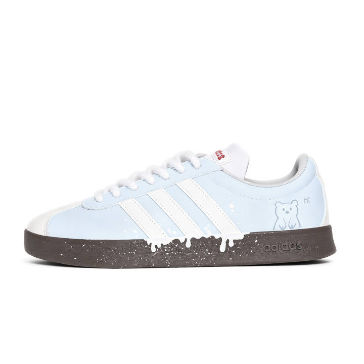 Adidas Adidas VL COURT 2.0 German Army Trainers Women's Low Top Light Blue White Brown Multicolor