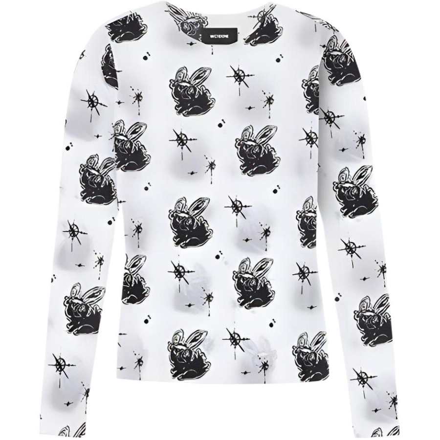 WE11DONE WE11DONE T Shirts Women's White Crew Neck Moderate