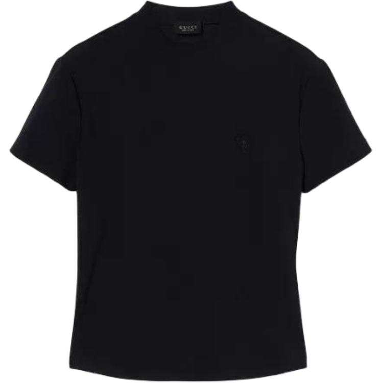 GUCCI T Shirts Women's Black Crew Neck Moderate