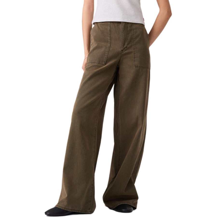Levis Levis Cargo Pants Women's Gray Coffee Moderate Other