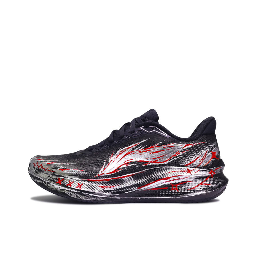 Li-Ning Li Ning Red Hare 9 Running Shoes Men's Low Top Black Silver Color Block Graffiti