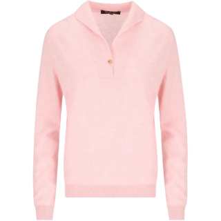 Loro Piana Cashmere Sweaters Women's Light Pink V Neck Moderate