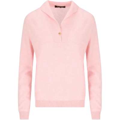 Loro Piana Cashmere Sweaters Women's Light Pink V Neck Moderate