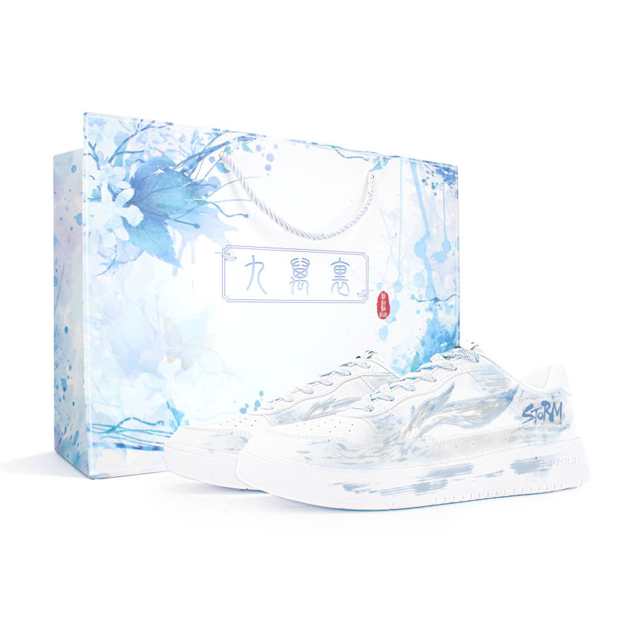 Li-Ning Li Ning Floating Boat Skateboard Shoes Men's Low Top Blue, Gray