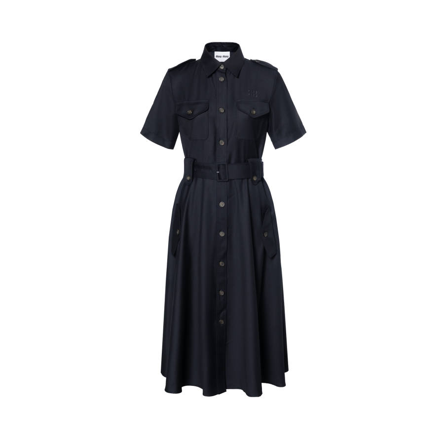 MIU MIU Short Sleeved Dress Women's