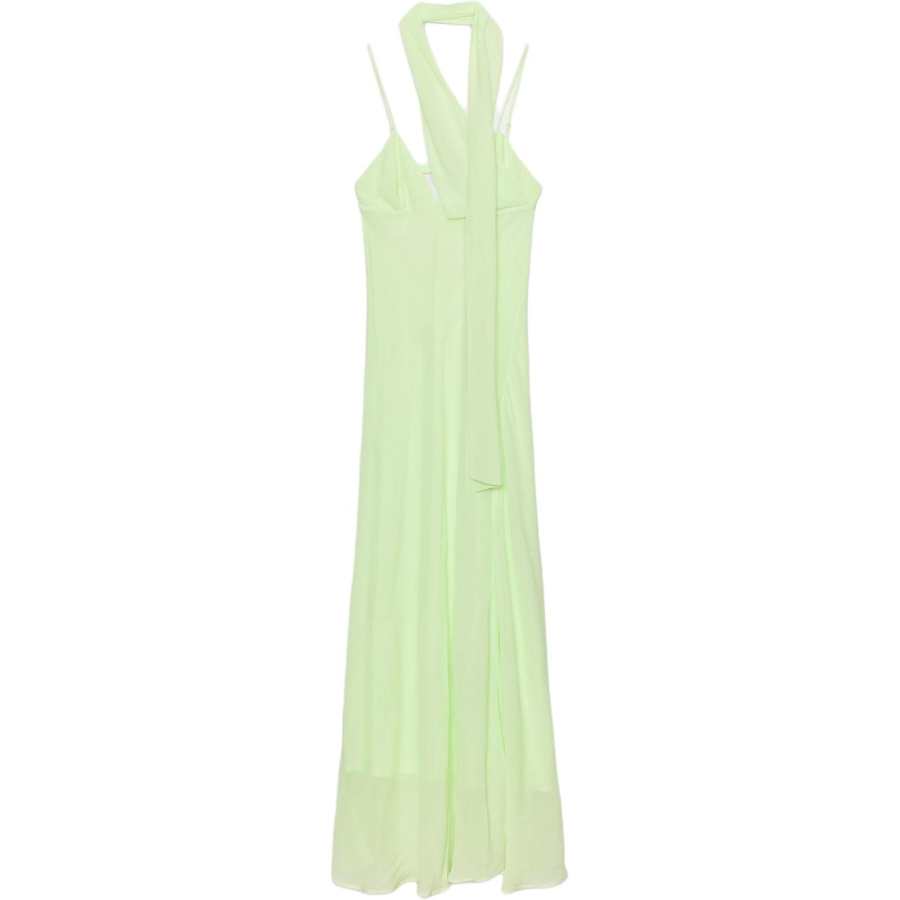 ZARA Slip Dresses Women's Lime Moderate