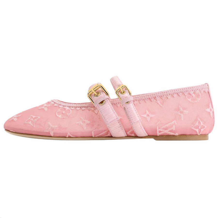 LOUIS VUITTON Bella Mary Jane Shoes Women's Pink
