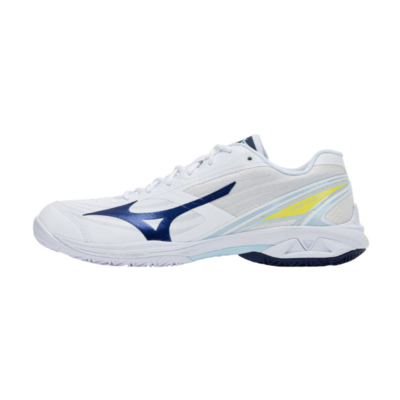 Mizuno Wave Claw 4 Badminton Shoes Unisex Low Top White/Blue/Yellow