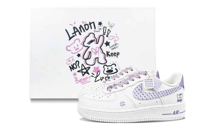 Nike Nike Air Force 1 Skateboard Shoes Unisex Low Top Purple