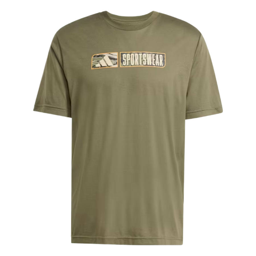 Adidas Adidas T Shirts Men's Olive Strata Crew Neck Moderate