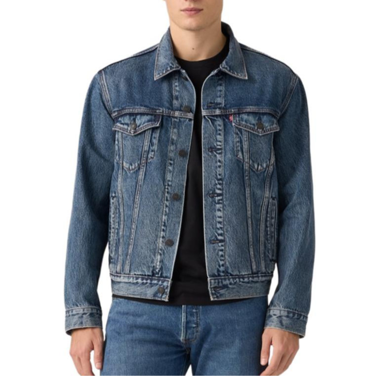 Levis Levis Denim Jackets Men's Medium Blue Lapel Moderate Other