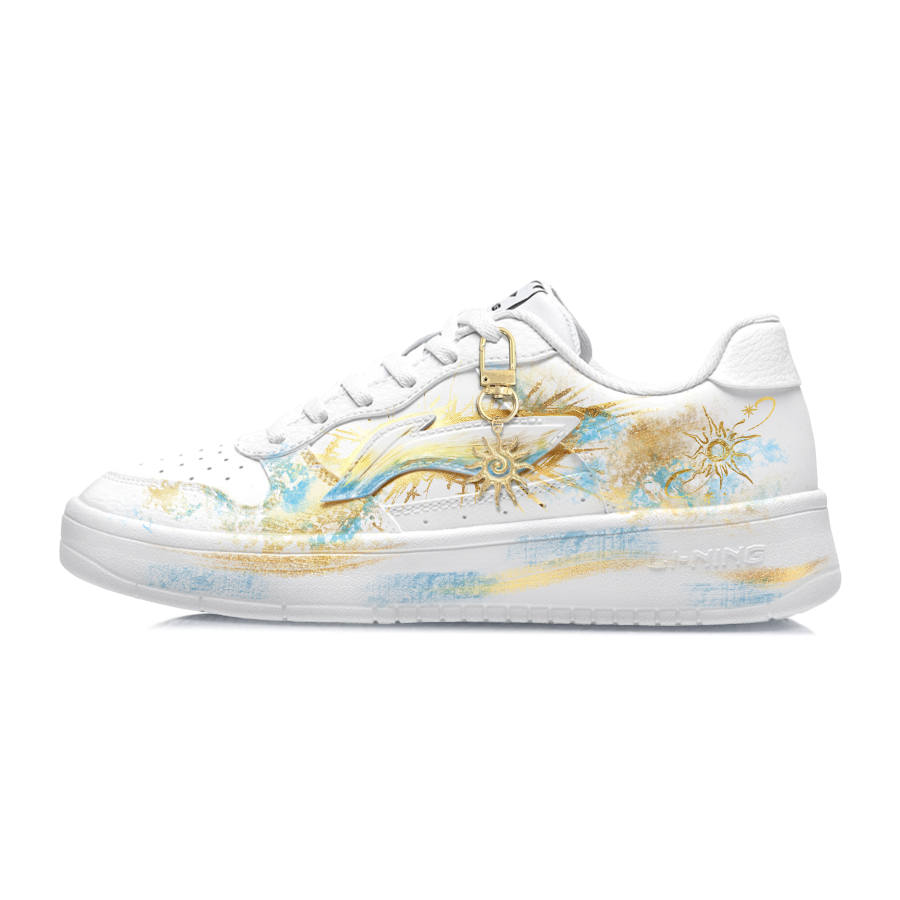 Li-Ning Li Ning Floating Boat Skateboard Shoes Men's Low Top White & Blue & Gold Color Block