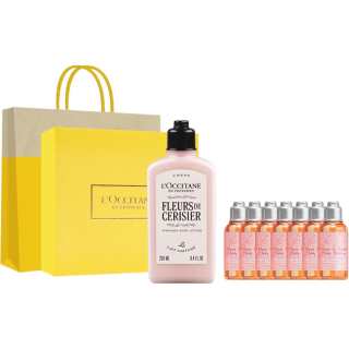 LOCCITANE Sweet Cherry Blossom Moisturizing Lotion Box Care Kits Aromatic Effects 250ml/250ml+35ml*6