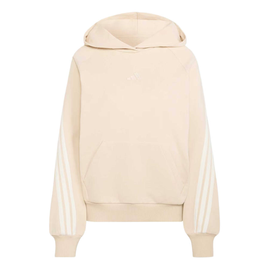 Adidas Adidas 3 Stripes Sweatshirts Women's Crystal Linen/Ecru Hooded Non Detachable Moderate