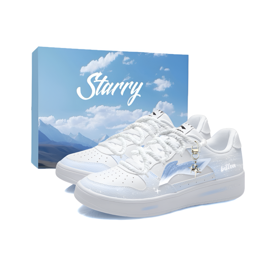 Li-Ning Li Ning Floating Boat Skateboard Shoes Men's Low Top White Blue Gradient Color Block