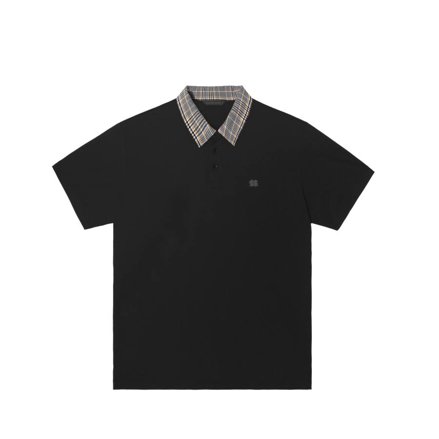 KOLON SPORT Polo Shirts Men's Black/Blk Lapel Moderate
