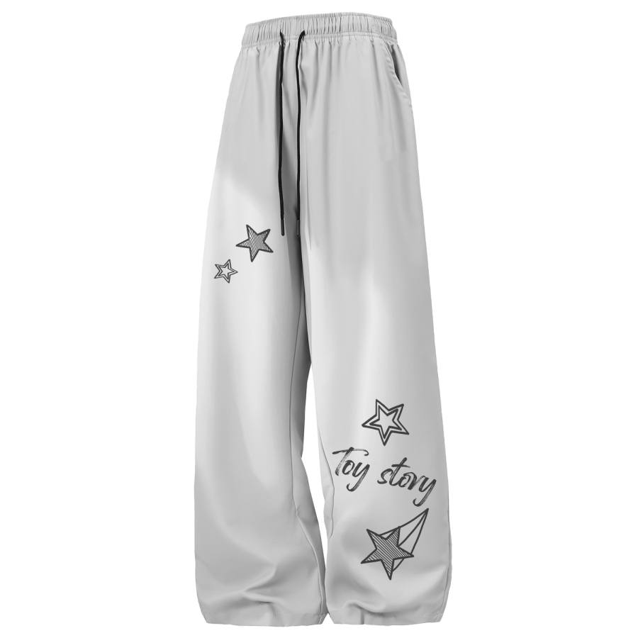 Disney Casual Pants Unisex Thin Straight Fit Pants
