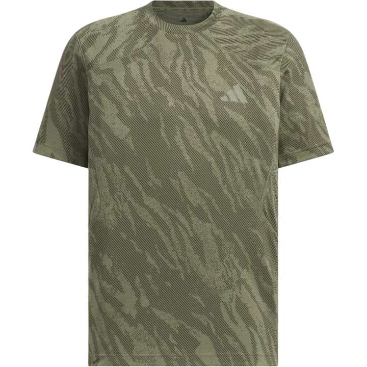 Adidas Adidas Quick Dry T Shirts Men's Strata Olive Green Crew Neck