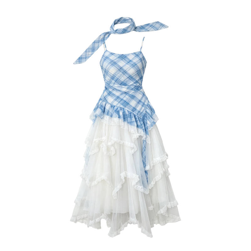 CPAURA Two Piece Skirt Sets Women's Camisole Moderate Long Skirt