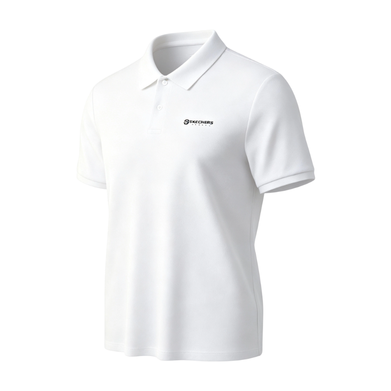 Skechers Classic Multicolor Collection Polo Shirts Women's Pure White Lapel Moderate Straight Fit