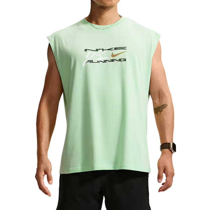 Nike Nike Running T Shirts Men's Cucumber Green Crew Neck