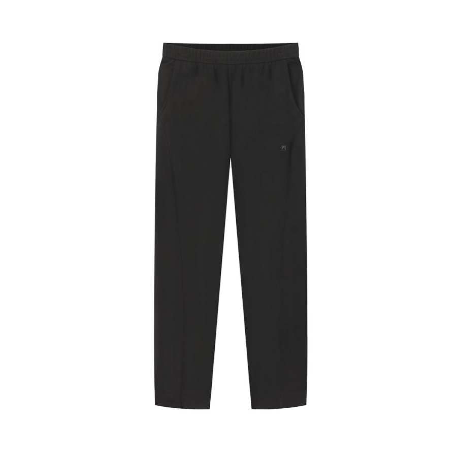 FILA WHITE Casual Pants Women's Jet Black BK Moderate Straight Fit Pants