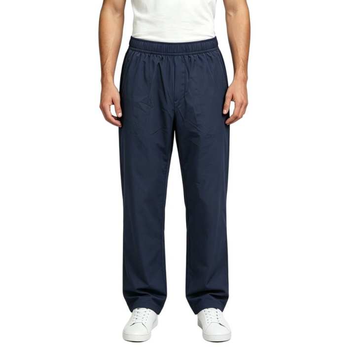 Adidas Adidas Casual Pants Men's Navy Blue Moderate Straight Fit Pants