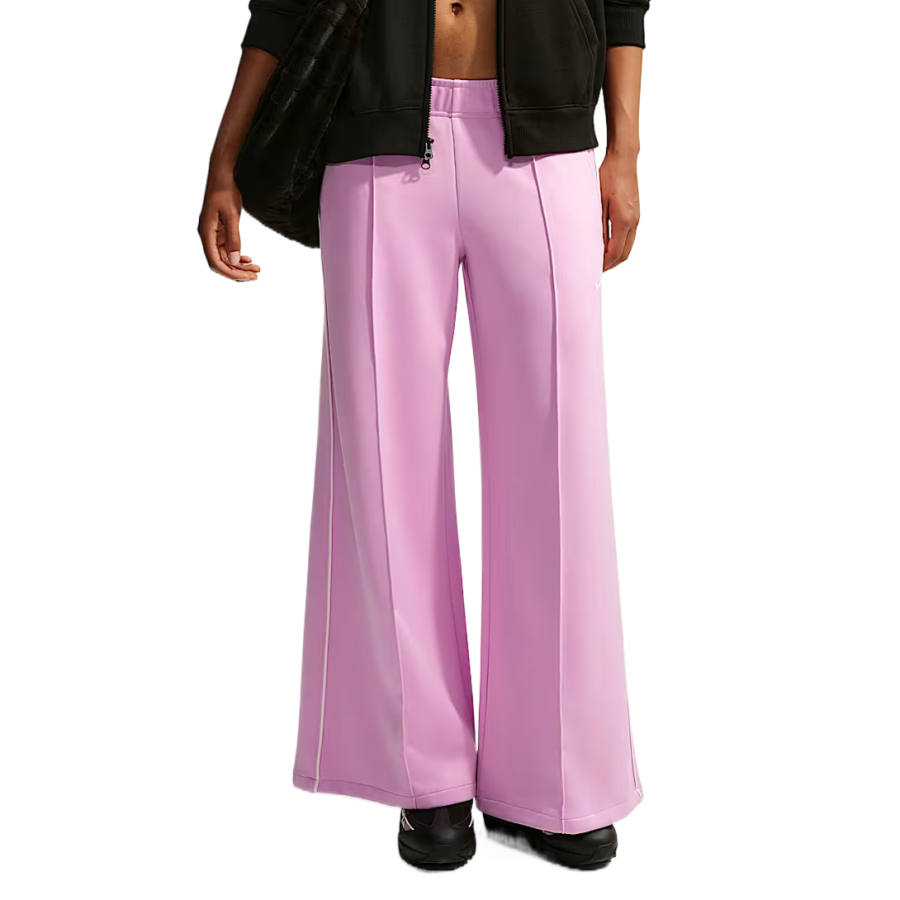 Nike Nike Sportswear Knitted Sweatpants Women's Pink Rising/Sailboat/Sailboat Moderate Wide Leg Pants