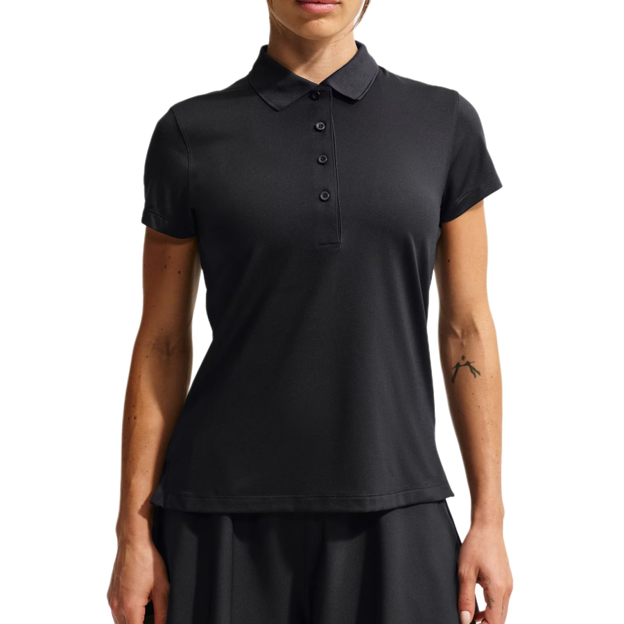 Nike Nike Club Golf Clothing Women's Black/Sail White Polo Collar Moderate