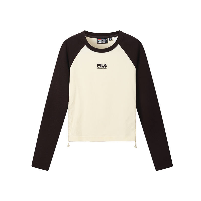 FILA ORIGINALE T Shirts Women's Light Yellow Crew Neck Moderate Other