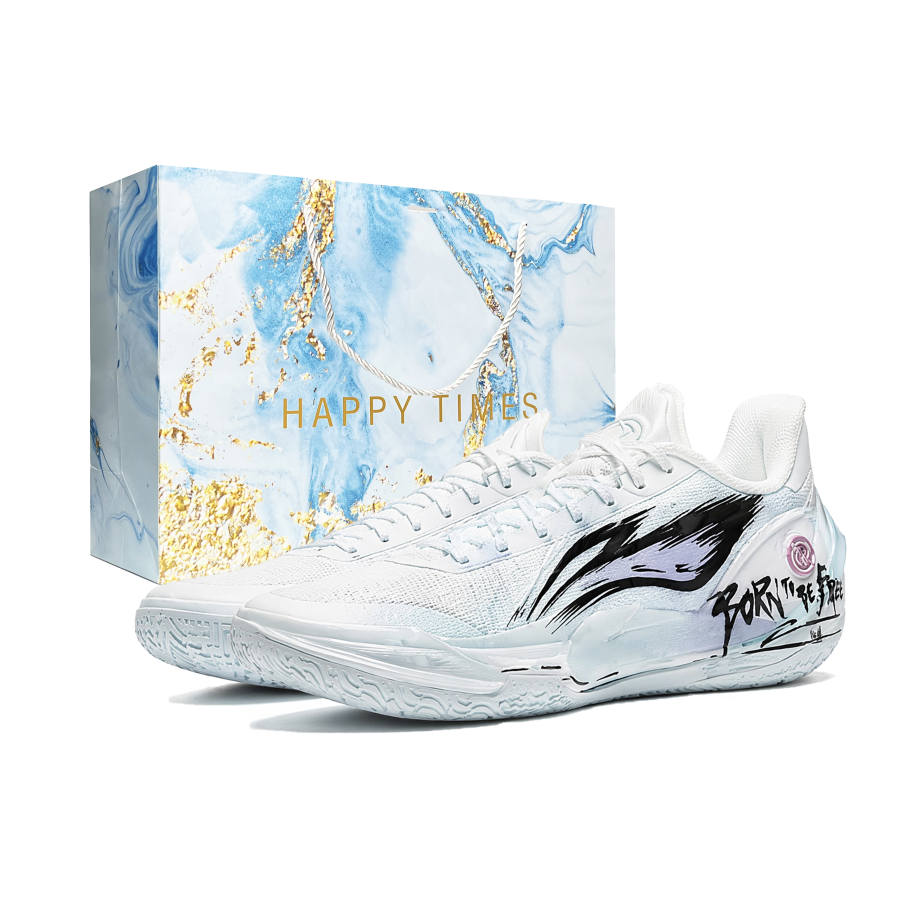 Li-Ning Li Ning Liren 5 V2 Basketball Shoes Men's Low Top White Blue