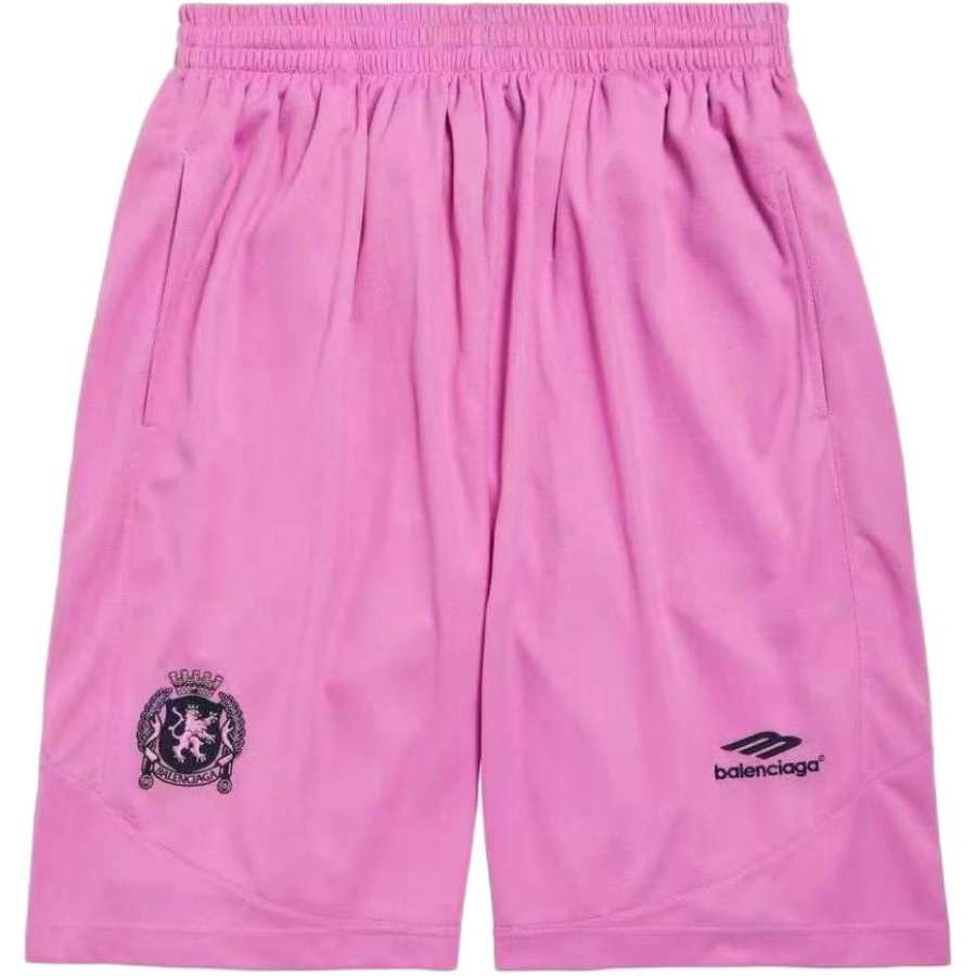 Balenciaga Casual Shorts Unisex Pink Moderate Straight Fit Pants