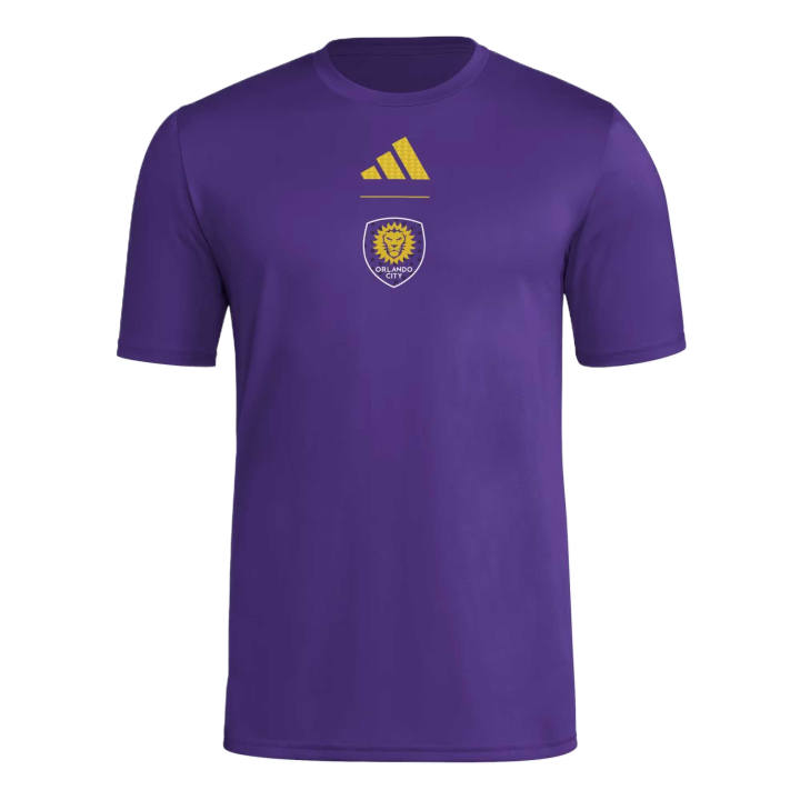 Adidas Adidas T Shirts Men's Royal Purple/Multicolor Crew Neck Moderate