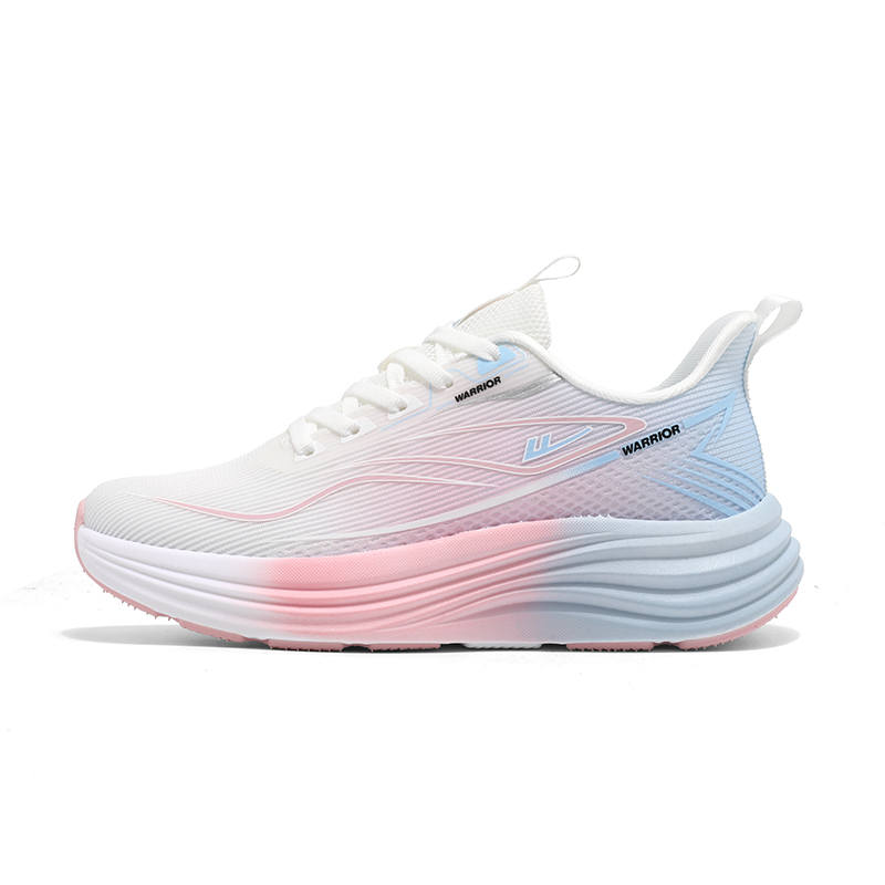 WARRIOR Running Shoes Women's Low Top White Pink Blue