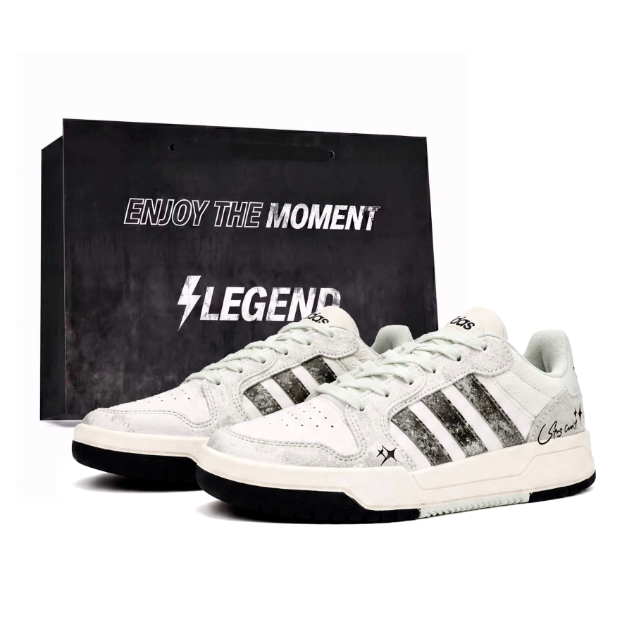 Adidas Adidas ENTRAP Skateboard Shoes Unisex Low Top Gray White