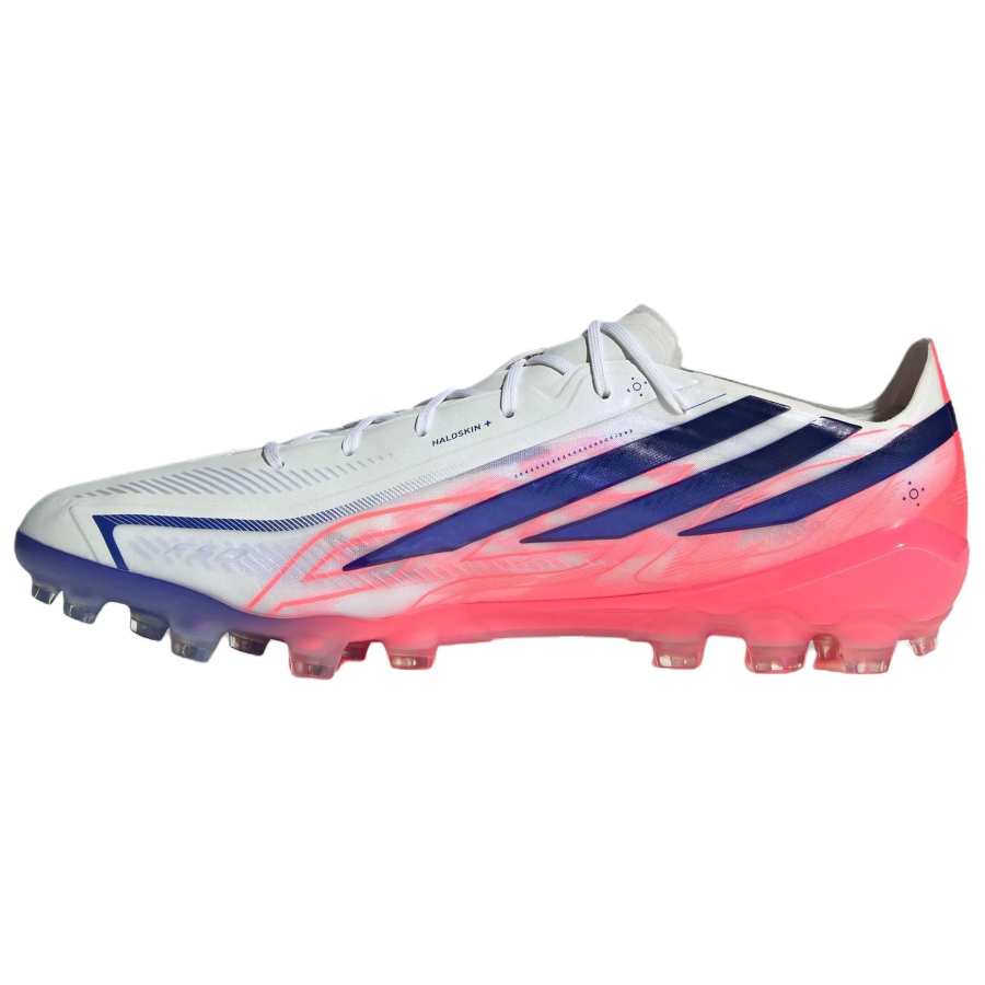 Adidas Adidas F50 Soccer Shoes Unisex Low Top White/Solar Purple/Swirl Neon Red