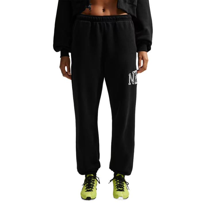 Nike Nike Knitted Sweatpants Women's All Black/White Moderate Cuffed Pants