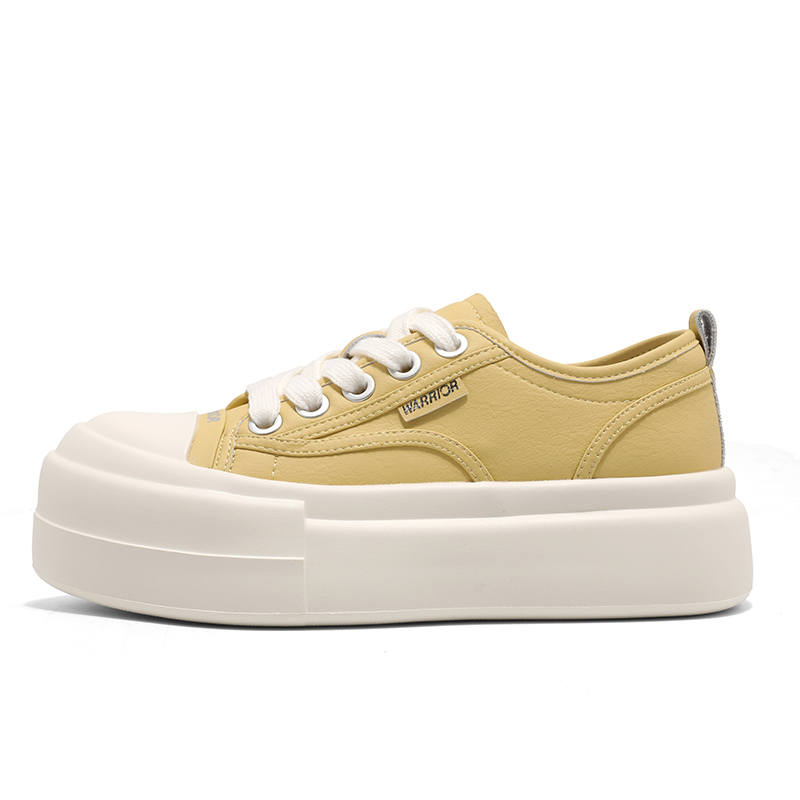 WARRIOR Canvas Shoes Women's Low Top Yellow, Black