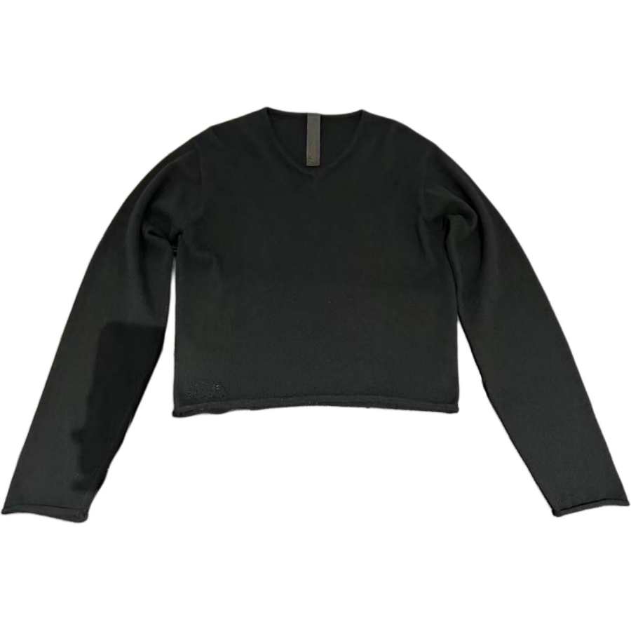 Chrome Hearts Cashmere Sweaters Women's Black V Neck Moderate