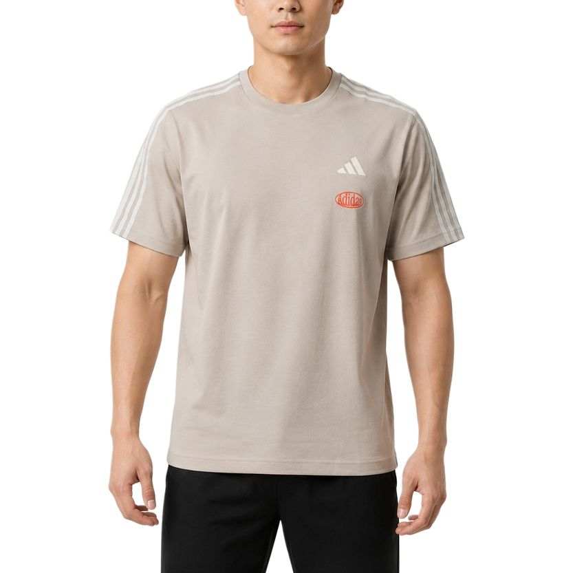Adidas Adidas T Shirts Men's Light Gray Crew Neck