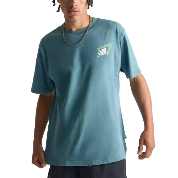 New Balance New Balance NB 2000 T Shirts Men's Turquoise Crew Neck Moderate