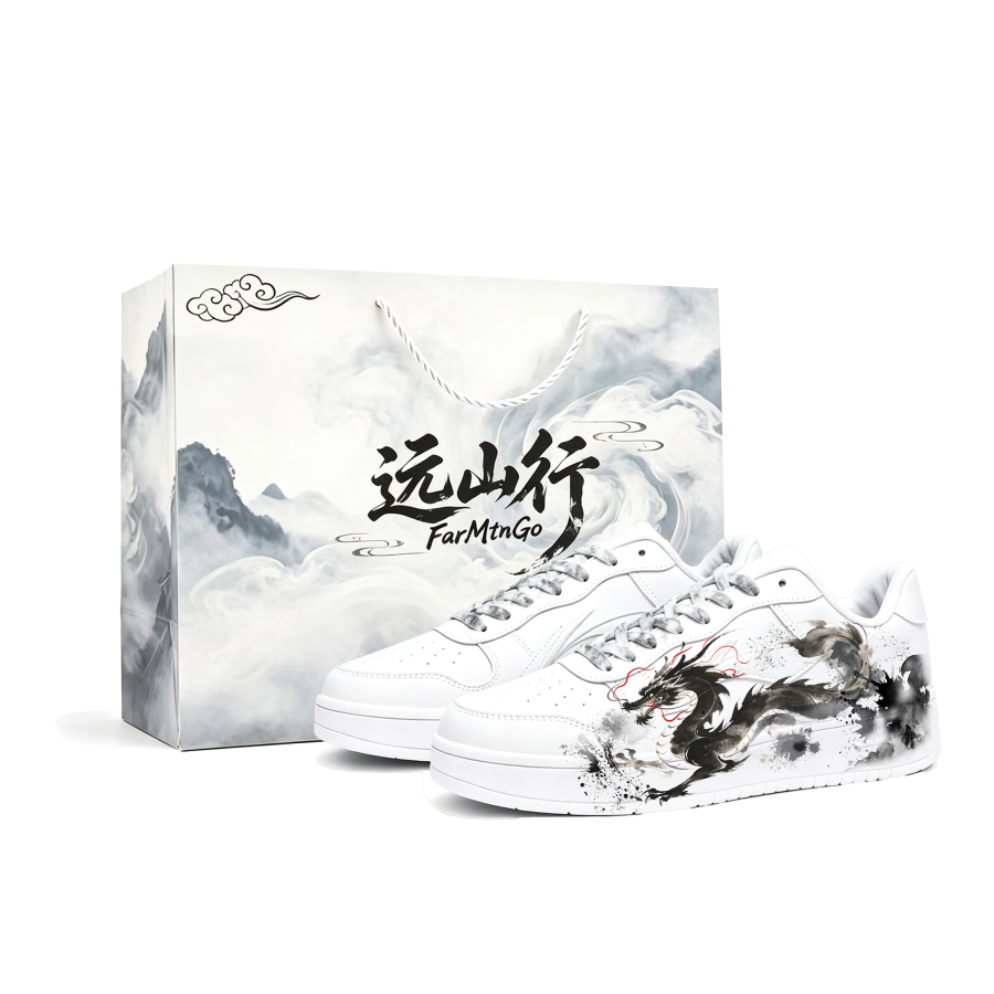 Li-Ning Li Ning Floating Boat Skateboard Shoes Men's Low Top White Black