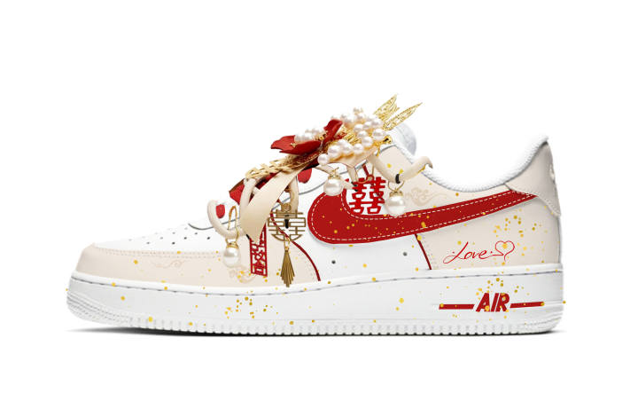 Nike Nike Air Force 1 Skateboard Shoes Unisex Low Top Red